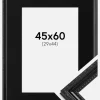 Ramme Abisko Sort 45x60 cm - Passepartout Sort 30x45 cm