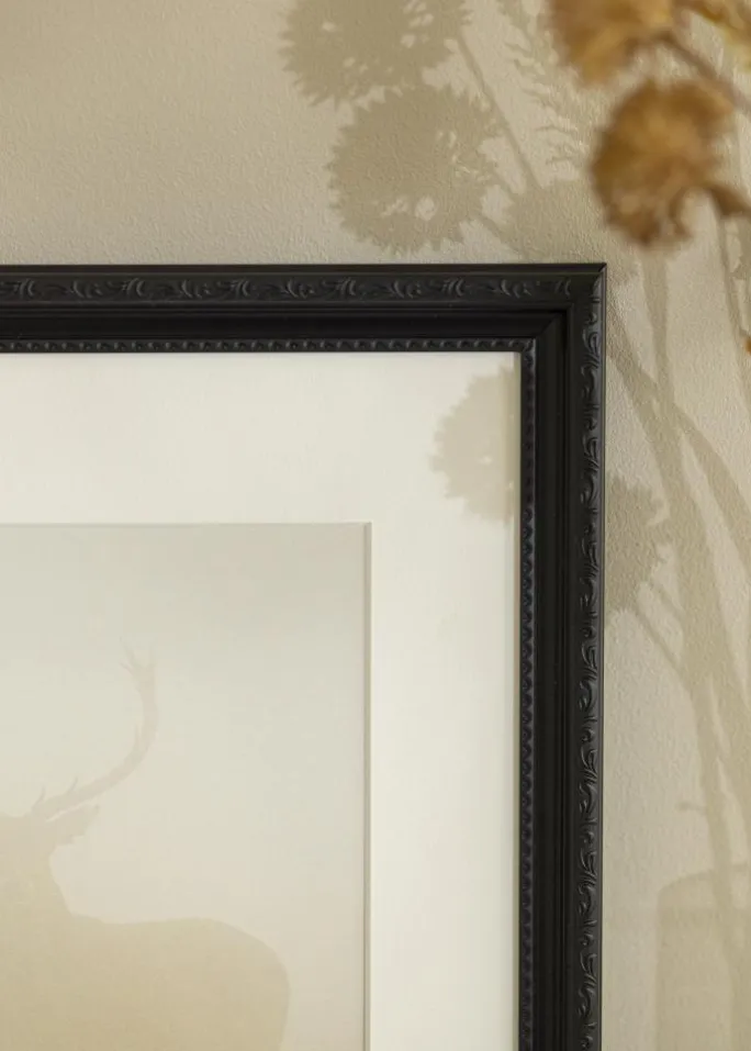 Ramme Abisko Sort 60x90 cm - Passepartout Hvid 50x75 cm