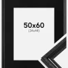 Ramme Abisko Sort 50x60 cm - Passepartout Sort 35x45 cm