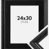 Ramme Abisko Sort 24x30 cm - Passepartout Sort 18x24 cm