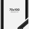 Ramme Abisko Sort 70x100 cm - Passepartout Sort 59,4x84 cm (A1)