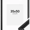 Ramme Abisko Sort 35x50 cm - Passepartout Hvid 24x30 cm