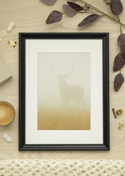 Ramme Abisko Sort 40x40 cm - Passepartout Hvid 25x25 cm