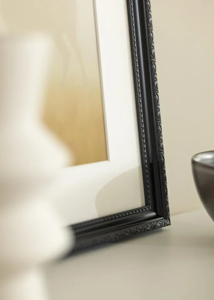 Ramme Abisko Sort 28x35 cm - Passepartout Hvid 8x10 inches