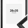 Ramme Abisko Sort 28x35 cm - Passepartout Hvid 20x25 cm