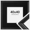Ramme Abisko Sort 40x40 cm - Passepartout Sort 10x10 inches