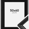 Ramme Abisko Sort 50x60 cm - Passepartout Sort 40x50 cm