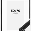 Ramme Abisko Sort 50x70 cm - Passepartout Hvid 33x56 cm