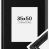 Ramme Abisko Sort 35x50 cm - Passepartout Sort 9x12 inches