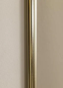 Ramme Aluminium Blank Guld 40x50 cm - Passepartout Hvid 27x35 cm