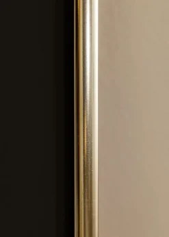 Ramme Aluminium Blank Guld 40x50 cm - Passepartout Sort 28x35 cm