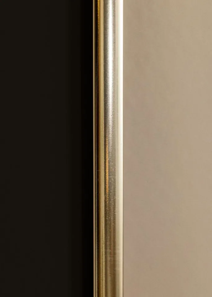 Ramme Aluminium Blank Guld 70x100 cm - Passepartout Sort 62x93 cm