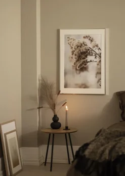 Ramme Aluminium Blank Sølv 50x70 cm - Passepartout Hvid 33x56 cm