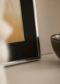 Ramme Aluminium Blank Sølv 30x40 cm - Passepartout Sort 21x29,7 cm (A4)