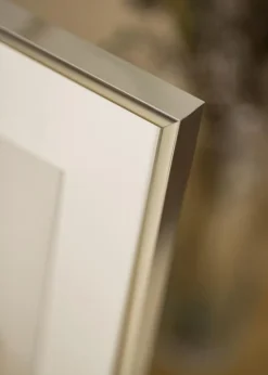 Ramme Aluminium Blank Sølv 50x70 cm - Passepartout Hvid 42x59,4 cm (A2)