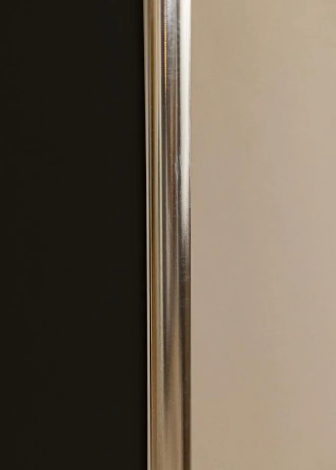 Ramme Aluminium Blank Sølv 70x100 cm - Passepartout Sort 24x36 inches