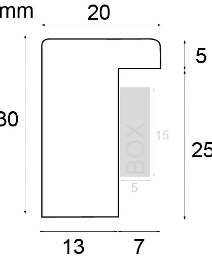 Ramme Amanda Box Akrylglas Eg 100x150 cm