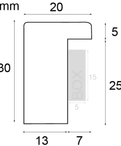 Ramme Amanda Box Akrylglas Eg 100x140 cm