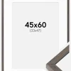 Ramme Ares Grå Eg 45x60 cm - Passepartout Hvid 34x48 cm