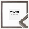 Ramme Ares Grå Eg 20x20 cm - Passepartout Hvid 4x4 inches