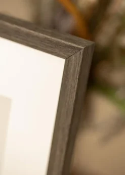 Ramme Ares Grå Eg 45x60 cm - Passepartout Hvid 30x45 cm