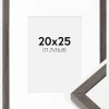 Ramme Ares Grå Eg 20x25 cm - Passepartout Hvid 5x7 inches