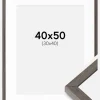 Ramme Ares grå Eg 40x50 cm - Passepartout Hvid 31x41 cm