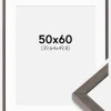 Ramme Ares Grå Eg 50x60 cm - Passepartout Hvid 16x20 inches
