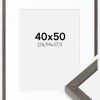 Ramme Ares Grå Eg 40x50 cm - Passepartout Hvid 11x15 inches