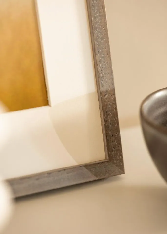 Ramme Ares Grå 45x60 cm - Passepartout Hvid 30x45 cm