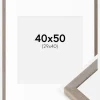 Ramme Ares Grå 40x50 cm - Passepartout Hvid 30x41 cm