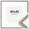 Ramme Ares Grå 40x40 cm - Passepartout Hvid 10x10 inches