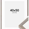 Ramme Ares Grå 40x50 cm - Passepartout Hvid 31x41 cm