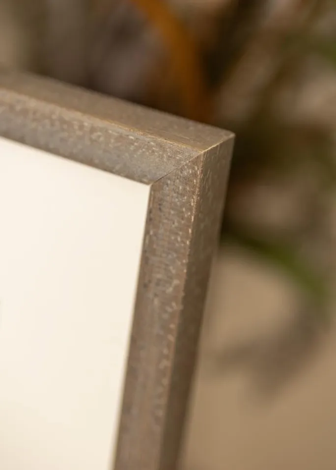 Ramme Ares Grå 20x25 cm - Passepartout Hvid B6 125x176 mm