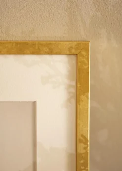 Ramme Ares Guld 24x30 cm - Passepartout Hvid 13x20 cm