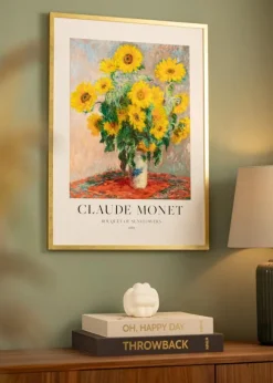 Ramme Ares Guld 50x60 cm - Passepartout Hvid 15x20 inches