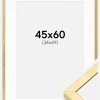 Ramme Ares Guld 45x60 cm - Passepartout Hvid 35x50 cm