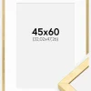 Ramme Ares Guld 45x60 cm - Passepartout Hvid 13x19 inches