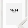 Ramme Ares Hvid Eg 18x24 cm - Passepartout Hvid 13x18 cm