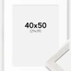 Ramme Ares Hvid Eg 40x50 cm - Passepartout Hvid 30x40 cm