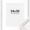 Ramme Ares Hvid Eg 24x30 cm - Passepartout Hvid 7x9 inches