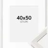 Ramme Ares Hvid Eg 40x50 cm - Passepartout Hvid 28x35 cm