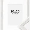 Ramme Ares Hvid Eg 20x25 cm - Passepartout Hvid 5x7 inches