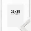 Ramme Ares Hvid Eg 28x35 cm - Passepartout Hvid 7x10 inches