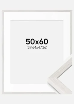 Ramme Ares Hvid Eg 50x60 cm - Passepartout Hvid 16x19 inches