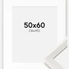 Ramme Ares Hvid Eg 50x60 cm - Passepartout Hvid 37x46 cm