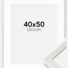 Ramme Ares Hvid Eg 40x50 cm - Passepartout Hvid 31,5x40 cm
