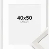 Ramme Ares Hvid Eg 40x50 cm - Passepartout Hvid 30x38 cm