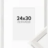 Ramme Ares Hvid Eg 24x30 cm - Passepartout Hvid 5,5x8 inches