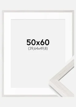 Ramme Ares Hvid Eg 50x60 cm - Passepartout Hvid 16x20 inches